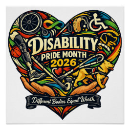Póster Mes del Orgullo de la Discapacidad 2026 Diseño de