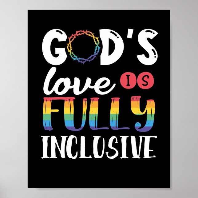 Póster Mes del Orgullo Gay LGBT El Amor De Los Dioses Es  (Frente)