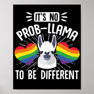 Póster Mes del Orgullo Gay LGBT No Es Problema Ser
