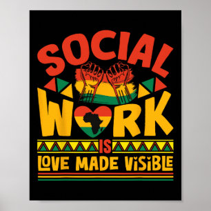 Póster Mes del Trabajador Social Mes de la Historia Negra