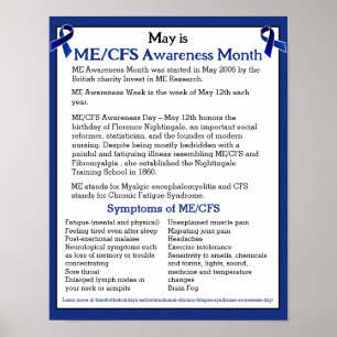 Póster Mes, día y semana de concientización del ME/CFS