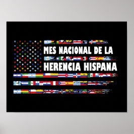 Póster Mes Nacional De La Herencia Hispania