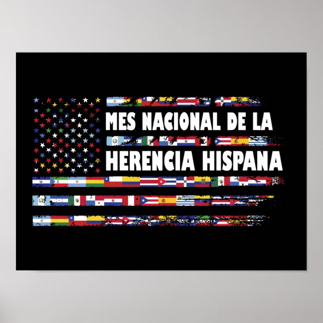 Póster Mes Nacional De La Herencia Hispania (Frente)