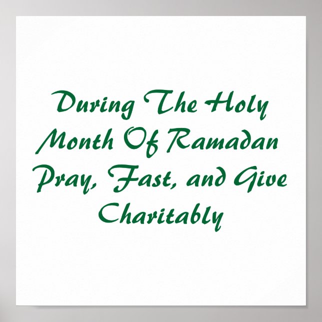 Póster Mes Santo Del Ramadán (Frente)