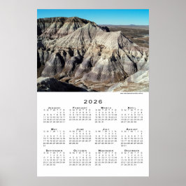 Póster Mesa Azul Badlands Desierto Montañas Calendario 20