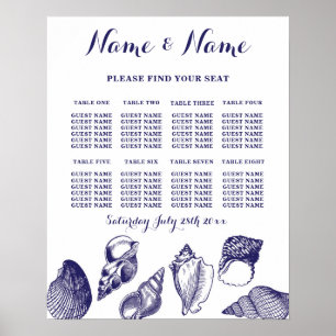 Póster Mesa Boda Asientos 8 Estantes