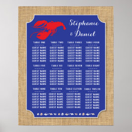 Póster Mesa Boda Crawfish Hervir asiento Poster de langos