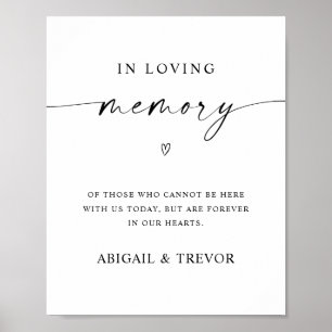 Póster Mesa conmemorativa de boda en memoria amorosa