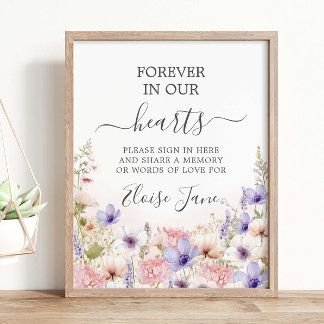 Póster Mesa conmemorativa funeral prado de flores silvest