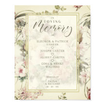 Mesa conmemorativa romántica de boda floral vintag