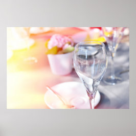 Póster Mesa de boda bajo el sol