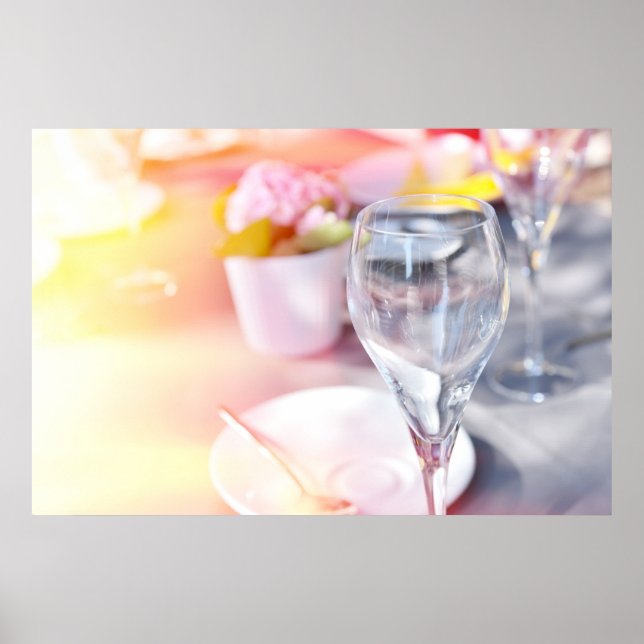 Póster Mesa de boda bajo el sol (Frente)