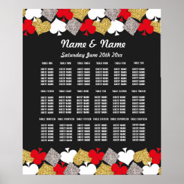Póster Mesa de boda Vegas Casino Asientos 18 Mesas