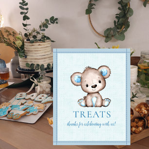 Póster Mesa de Golosinas Osito Marrón Adorable Baby Showe