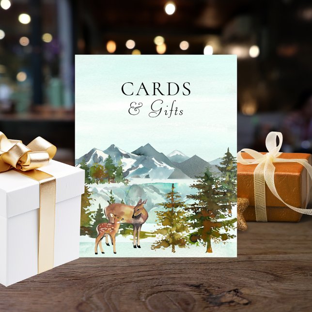 Póster Mesa de tarjetas y regalos Deer Ciervo Rústico Bab (Subido por el creador)