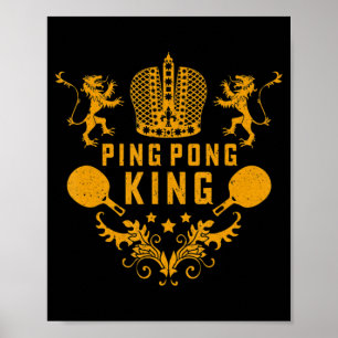 Póster Mesa De Tenis King Fun Ping Pong Regalo Y Mesa Spo