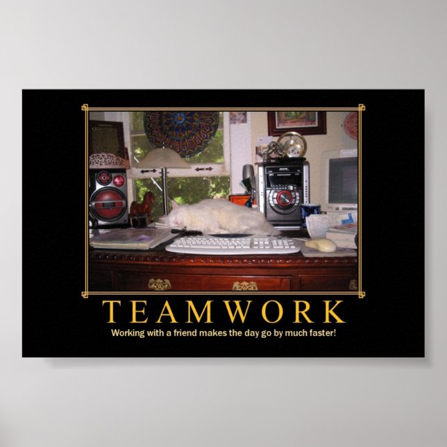 Póster Mesa de trabajo en equipo Kitty Mini Poster (Frente)