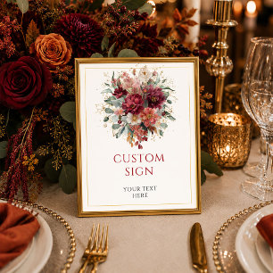 Póster Mesa personalizada de otoño eucalipto dorado Borgo