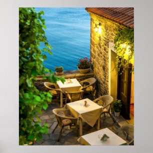 Póster Mesas al aire libre en el restaurante