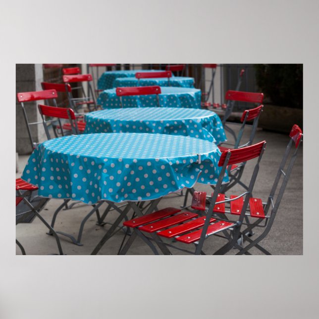 Póster Mesas Cafeterías al aire libre (Frente)