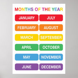 Póster Meses del año