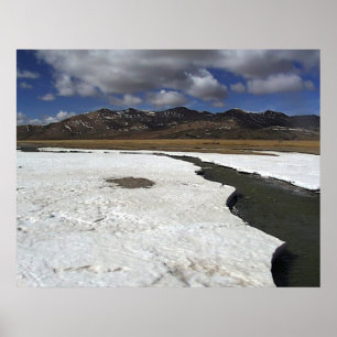 Póster Meseta tibetana Río de la Nieve Blanca