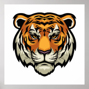 Póster Mesmerización de la mirada del tigre