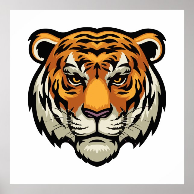 Póster Mesmerización de la mirada del tigre (Frente)
