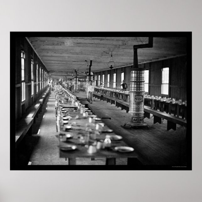 Póster Mess Hall, Harewood Hospital, Washington, DC 1865 (Frente)