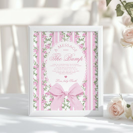 Póster Message from the bump Love Shack Baby shower