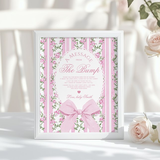 Póster Message from the bump Love Shack Baby shower (Subido por el creador)