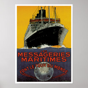 Póster Messageries Maritimes