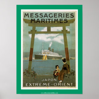 Póster Messegeries "Japon Extreme Orient" Maritimes