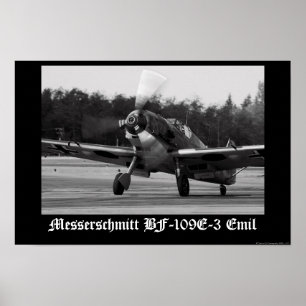 Póster Messerschmitt Bf-109 E-3 Emil