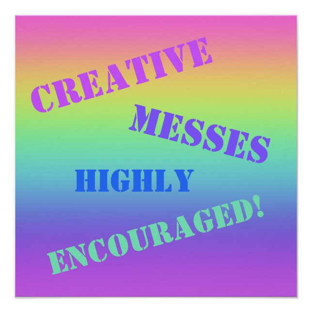 Póster ¡Messes creativos animados! Arcoiris (Anverso)