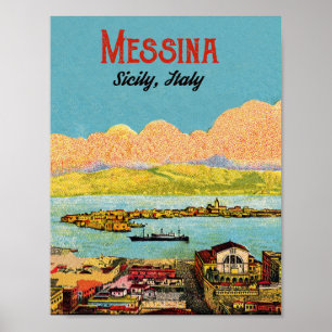Póster Messina, Sicilia, Italia