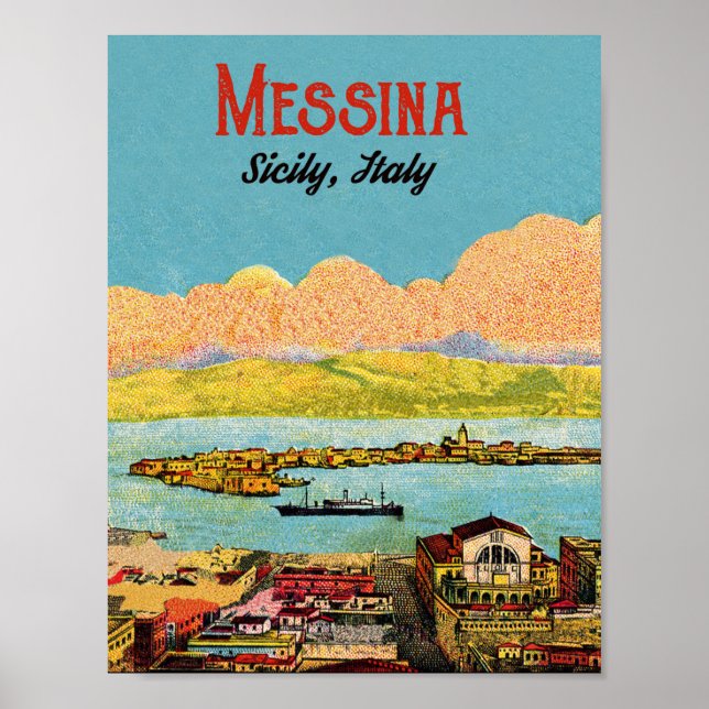Póster Messina, Sicilia, Italia (Frente)