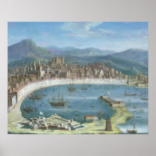 Póster Messina - una vista panorámica del puerto