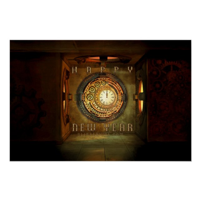 Póster Meta de año nuevo con tema steampunk de SlipperyJo (Anverso)