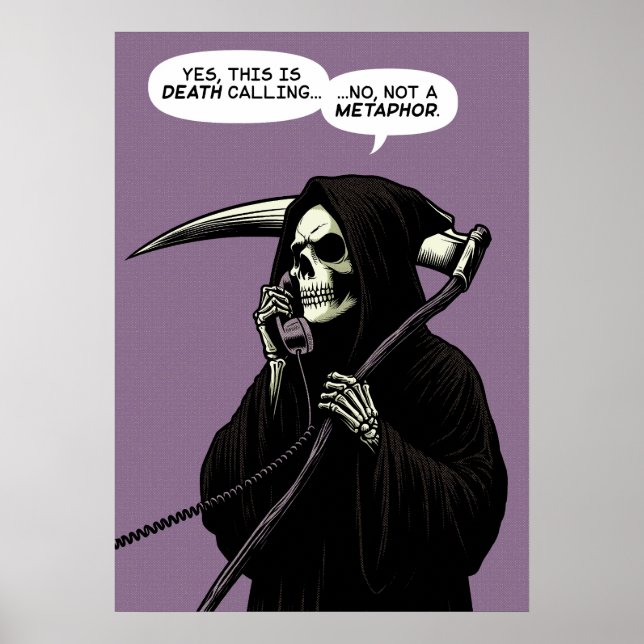 Póster Metáfora de muerte de Grim Reaper (Frente)