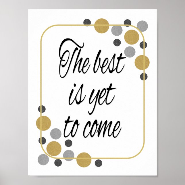 Póster Metálico Lo mejor está por venir (Frente)