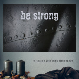 Póster metalizado negro minimalista