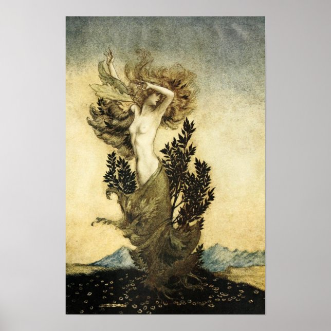 Póster Metamorfosis de Daphne en un árbol (Frente)
