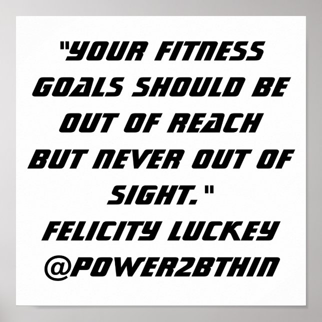 Póster Metas de fitness (Frente)
