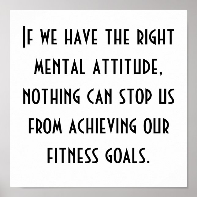 Póster Metas de fitness (Frente)