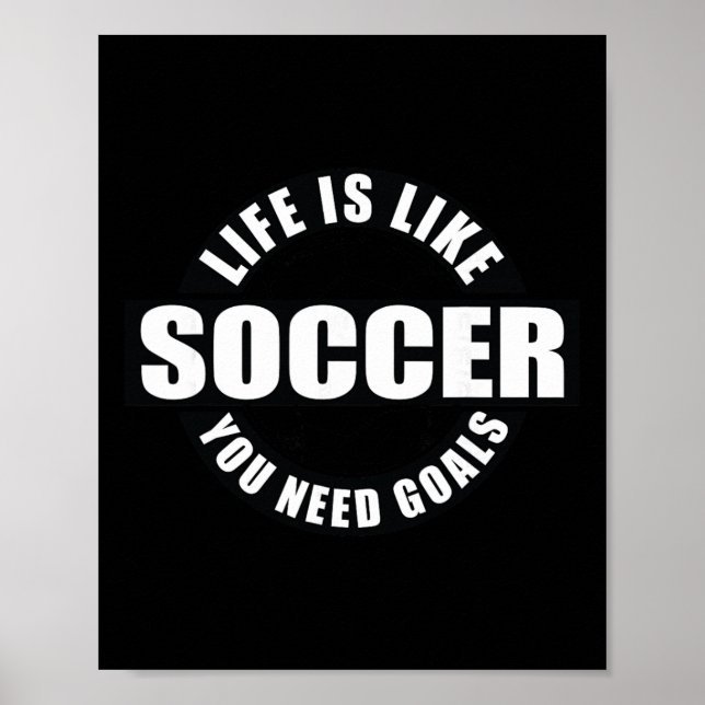 Póster Metas de fútbol lecciones de vida  (Frente)