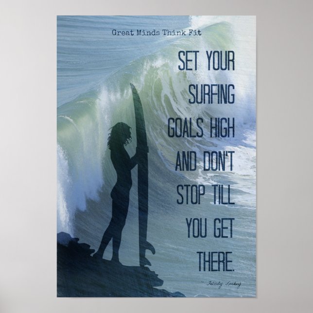 Póster ¡Metas de surf! (Frente)