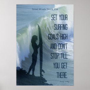 Póster ¡Metas que practican surf!