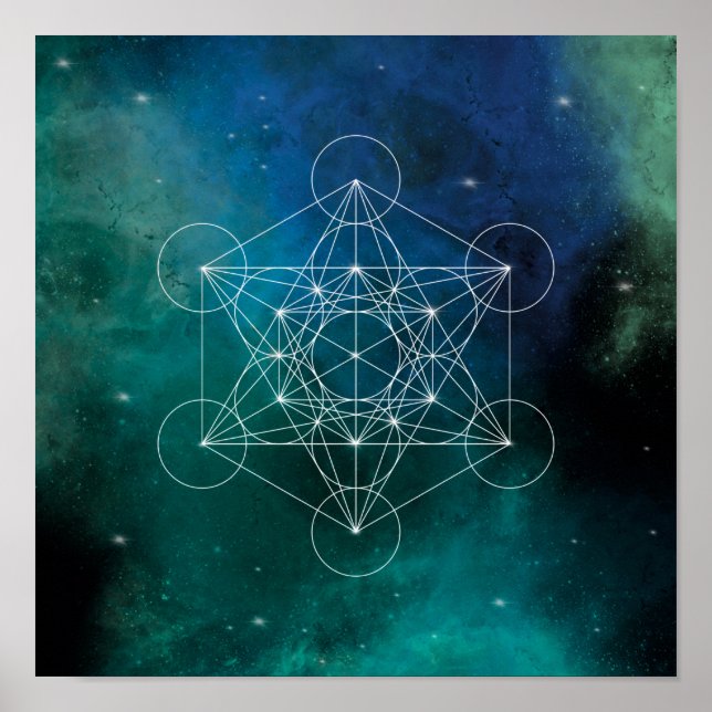 Póster Metatrón, chakra, zen, geométrico sagrado, ángel,  (Frente)