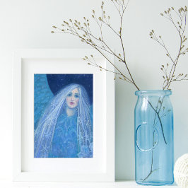 Póster Metelitsa Chica de nieve Snegurochka Navidades Ang